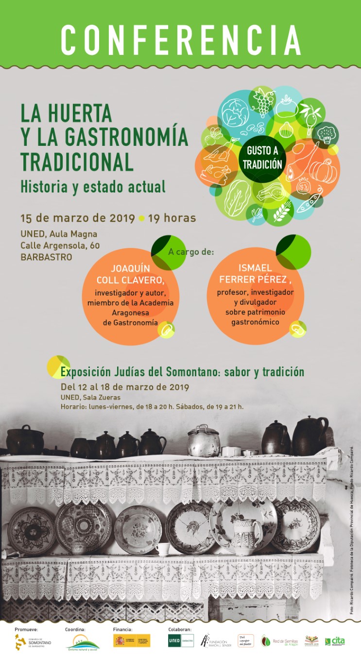 Cartel Conferencia La Huerta Tradicional y la Gastronomía Mediano